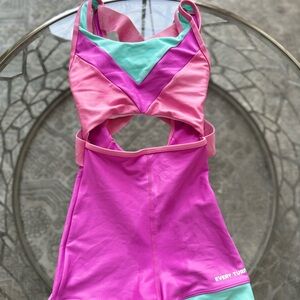 Every Turn One Piece - Pink and Turquoise